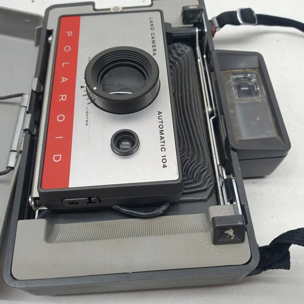 POLAROID Automatic‎ 104 LAND CAMERA w/ Manual & Original Box, VINTAGE